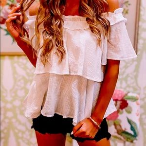 Off Shoulder Ruffle Top